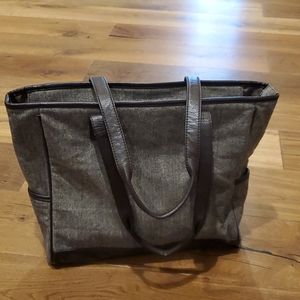 Thirty-one Cindy Tote Brown Herringbone
